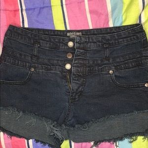 Black jean shorts